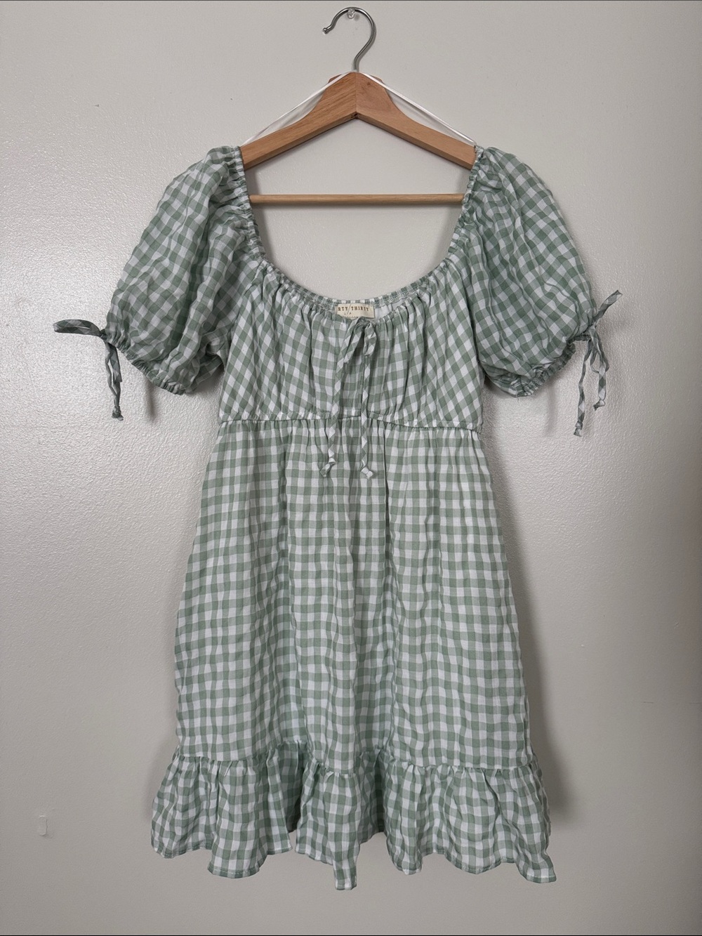 Thirty thirty Gingham Balloon Sleeve dress